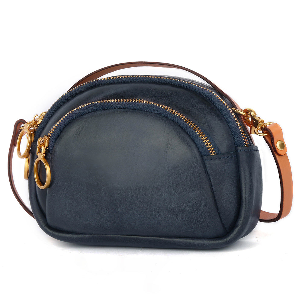 8897 Cowhide Leather Crossbody Shoulder Bag Zippered Pocket Handbag with Handle Strap for Women Girls 8897 Cowhide Leather Crossbody Shoulder Bag Zippered Pocket Handbag with Handle Strap for Women Girls